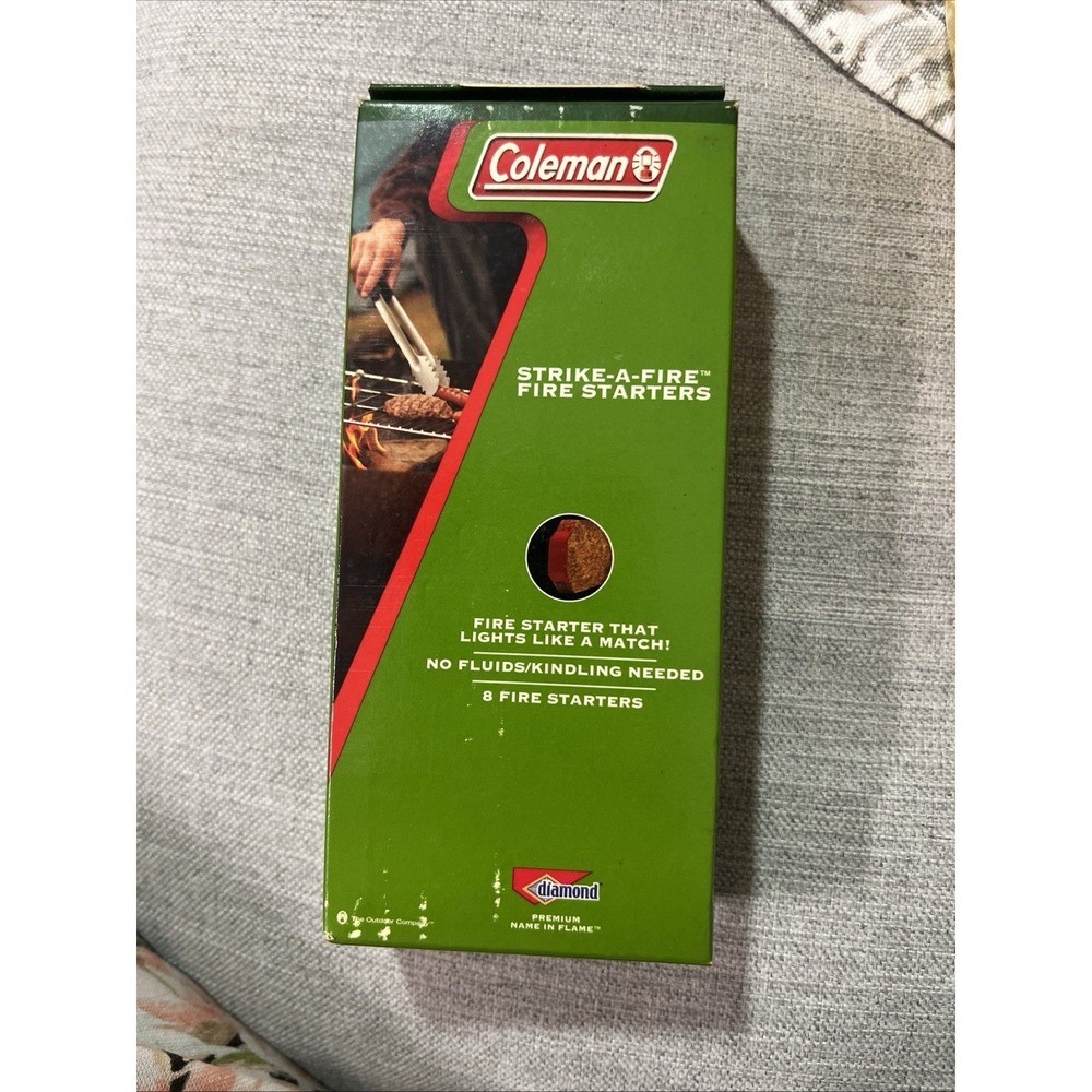 Vintage Coleman Strike-A-Fire Fire Starters 8 Pack NOS New Fire Starter